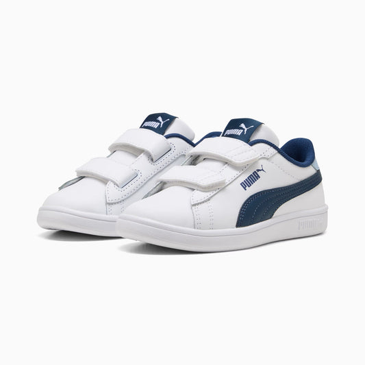 PUMA SMASH 3.0 L V PS WHITE/BLUE NIÑO PRE-ESCOLAR