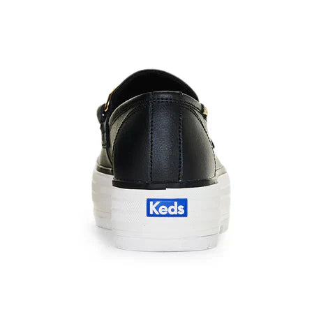 KEDS TDLL LTHR CHAIN BLK/WHT WH67436 # 6
