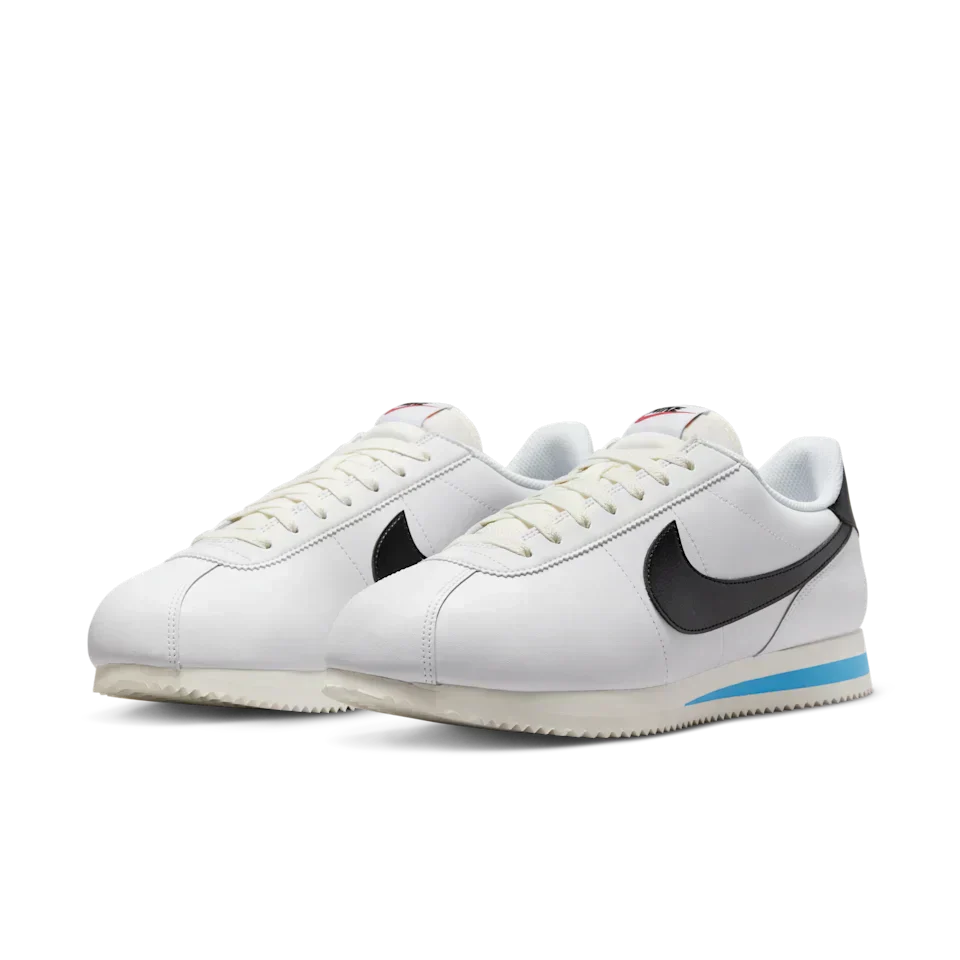 NIKE CORTES WHITE/BLACK-BLUE DM4044-100 # 10