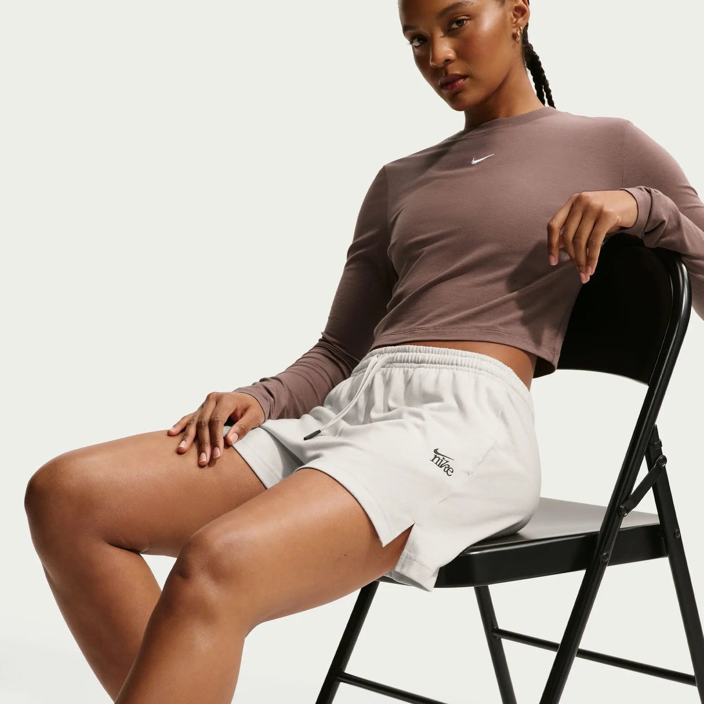 W NSW CHILL KNIT LTWT SHORT BEIGE