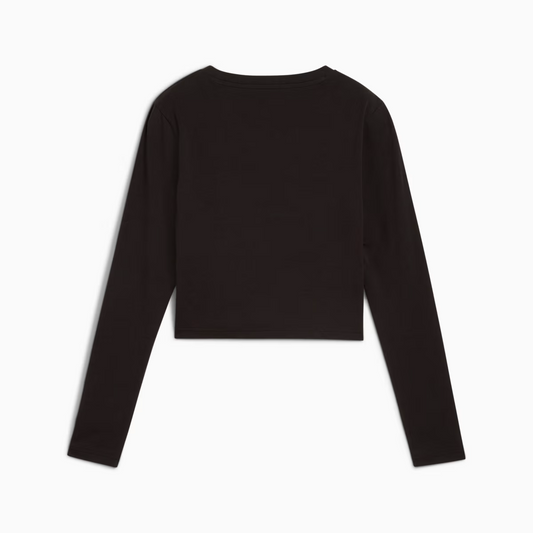 WARDROBE ESS LONGSLEEVE BABY TEE BLACK