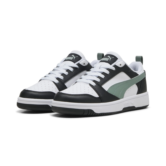 PUMA REBOUND V6 LOW JUVENILES BLK/WHT/GREEN