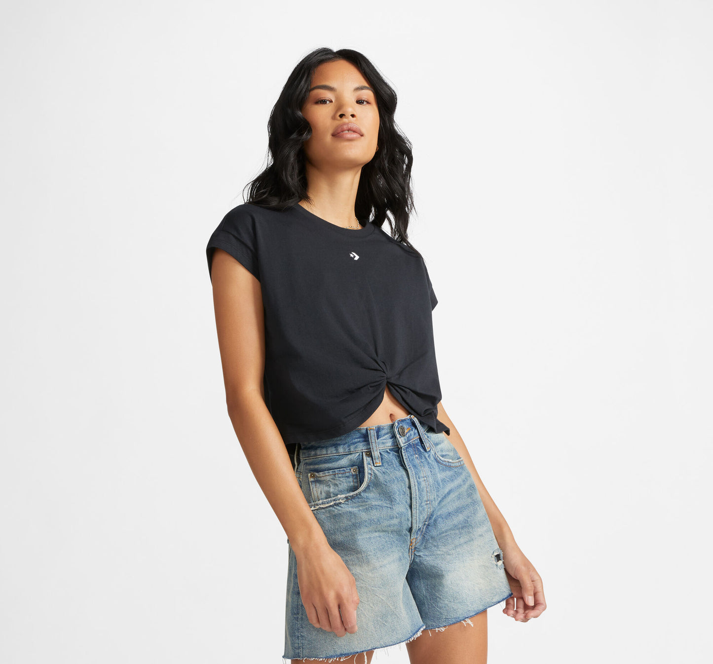 CAMISETA CORTA BLACK 10024546-A01 # L