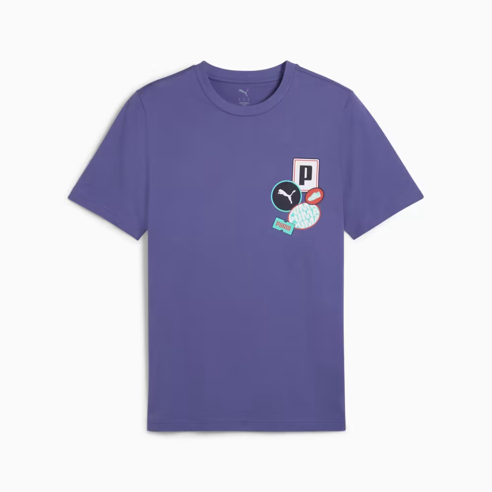 PUMA GRAPHICS ICON TEE BLUE/CRYSTAL