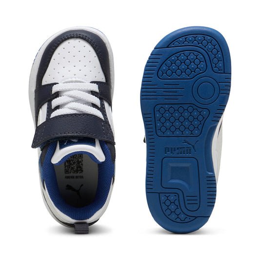 PUMA REBOUND V6 LO AC+ INF WHITE-GRAY-BLK NIÑO INFANTE
