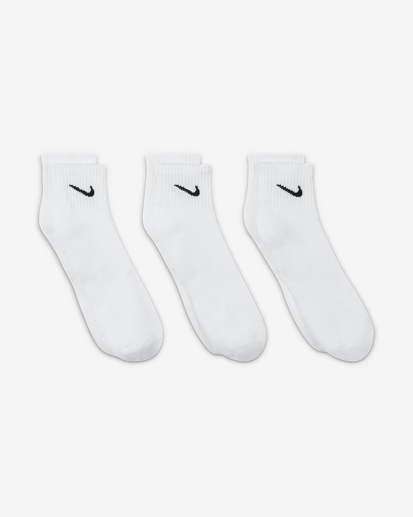 EVERYDAY PLUS LTWT FOOT 3PR BLK/WHT SX7667-100 # M