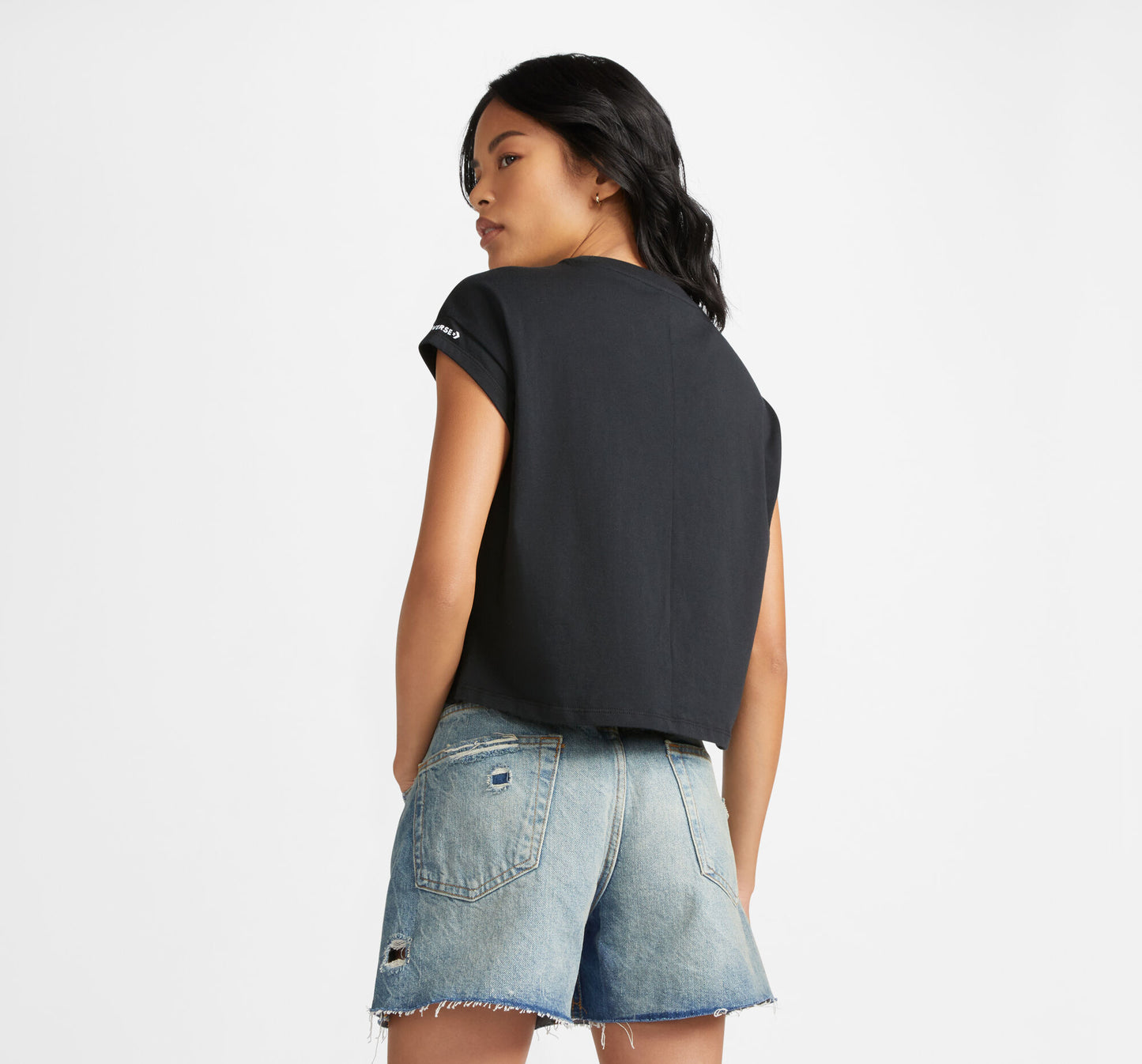 CAMISETA CORTA BLACK 10024546-A01 # L