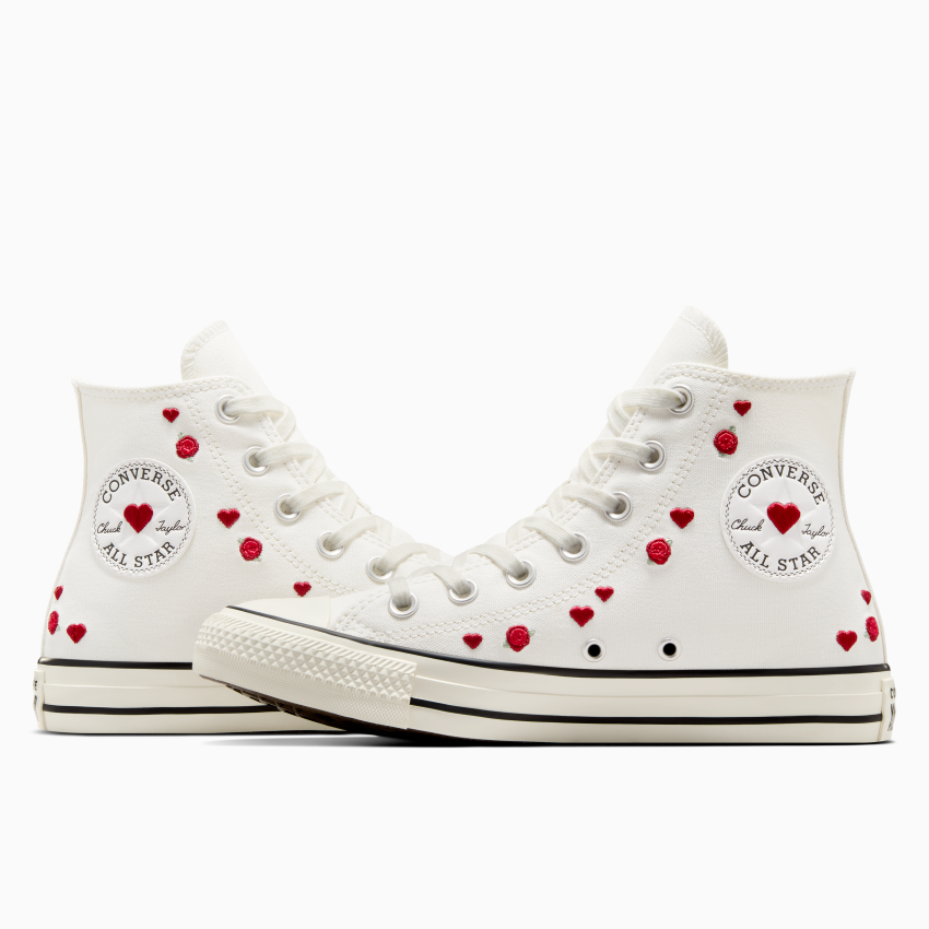 CONVERSE CHUCK TAYLOR ALL STAR ROSES VALENTINE’S WHITE/RED/EGRET