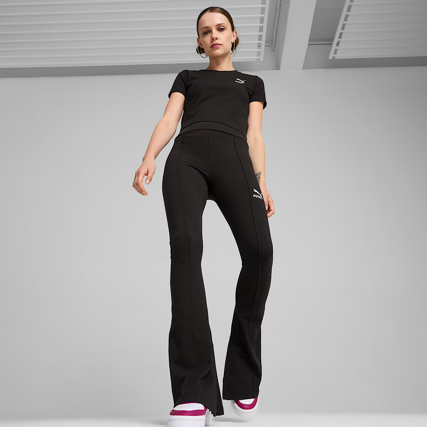 PUMA CLASSICS PINTUCK FLARED BLACK
