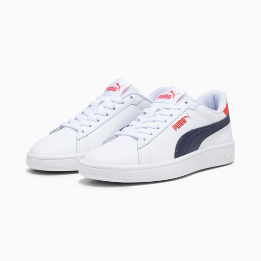 PUMA SMASH 3.0 L JR WHITE-PERSIAN BLUE