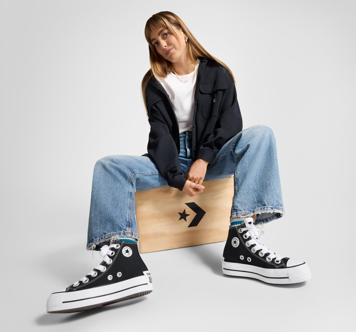 CONVERSE CHUCK TAYLOR ALL STAR CTAS LIFT HI BLACK/WHITE