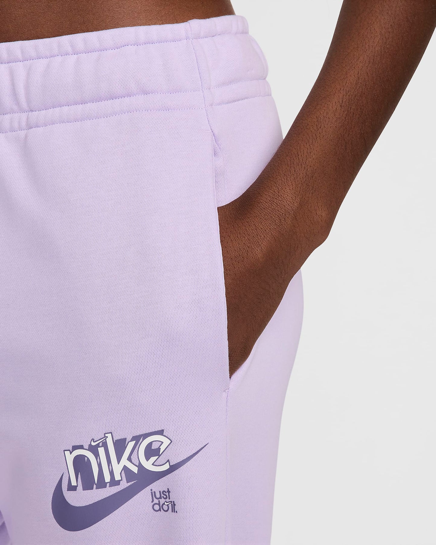 Nike Pantalón Largo Sportswear Club Fleece VIOLET/WHITE