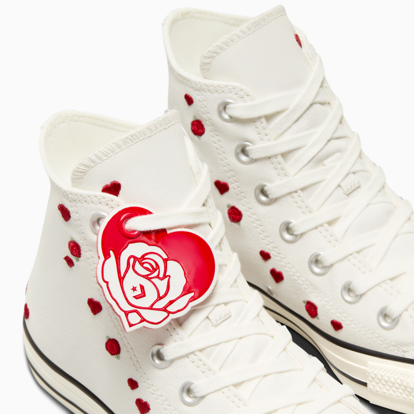 CONVERSE CHUCK TAYLOR ALL STAR ROSES VALENTINE’S WHITE/RED/EGRET