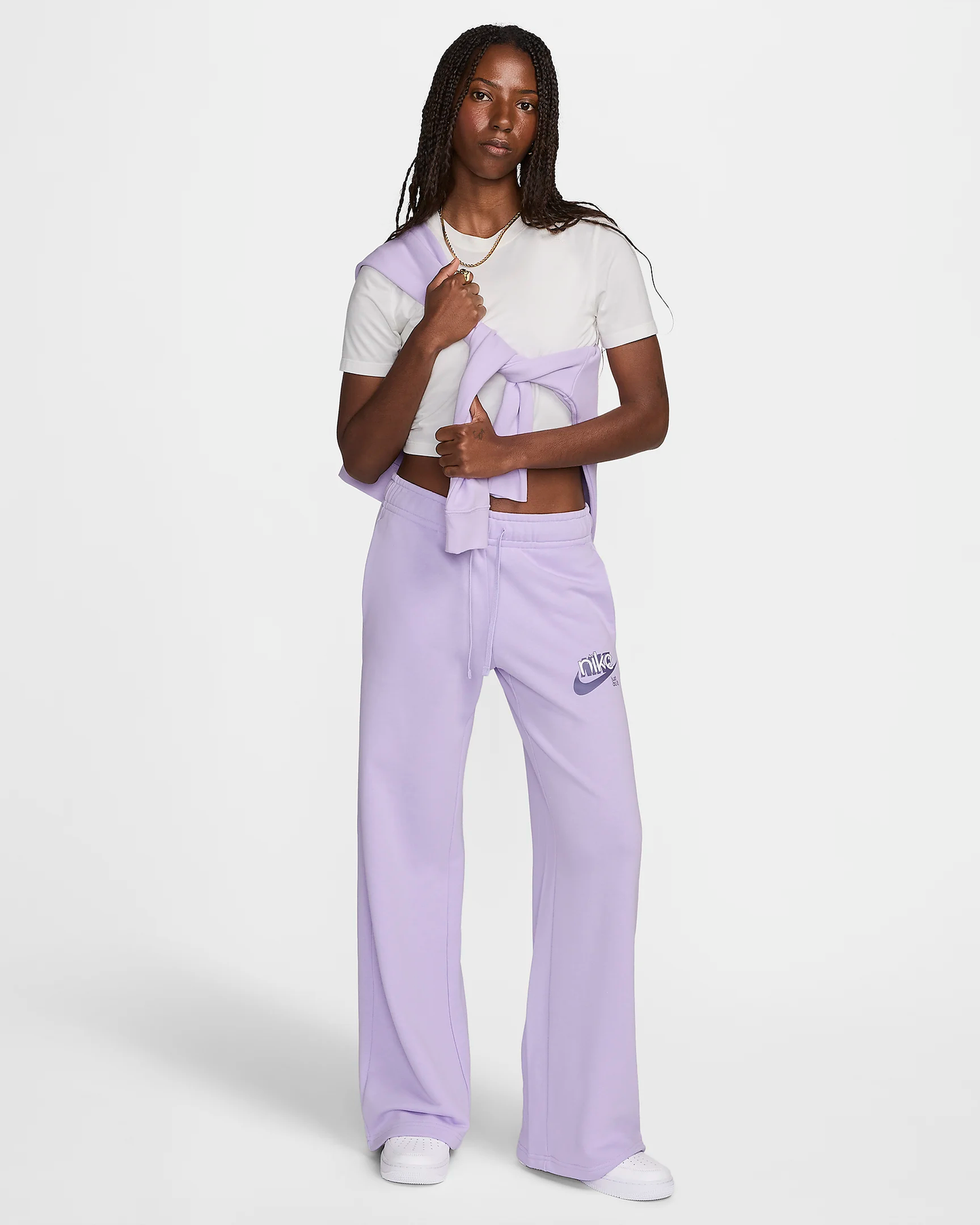 Nike Pantalón Largo Sportswear Club Fleece VIOLET/WHITE