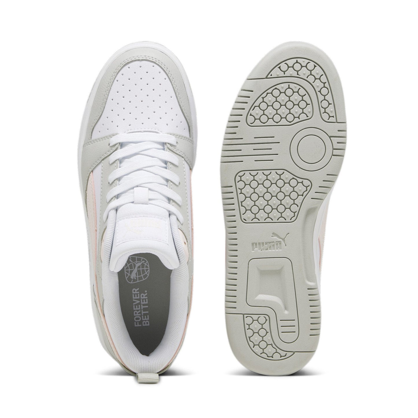 PUMA REBOUND V6 WHT/GREY/PINK
