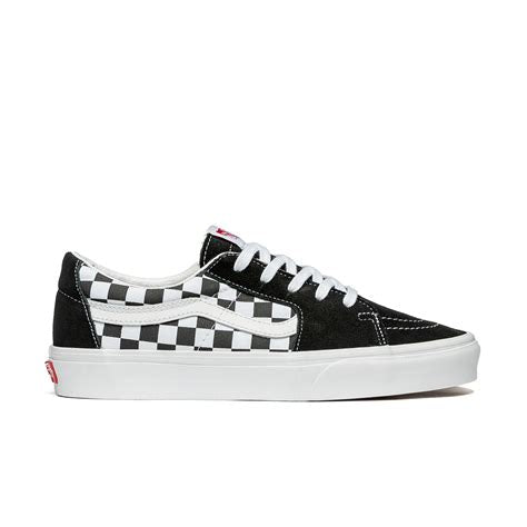 VANS SK8‑LOW "CHECKERBOARD – BLACK"