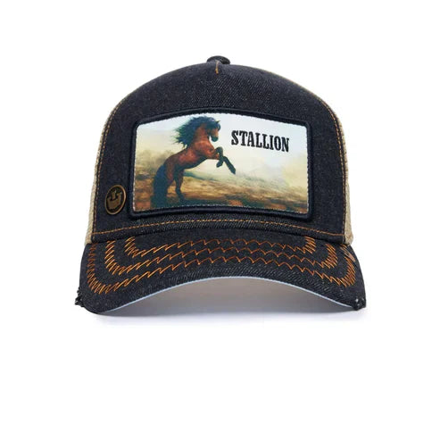 GOORIN BROS STALLION TRUCKER HAT - CHARCOAL BLACK