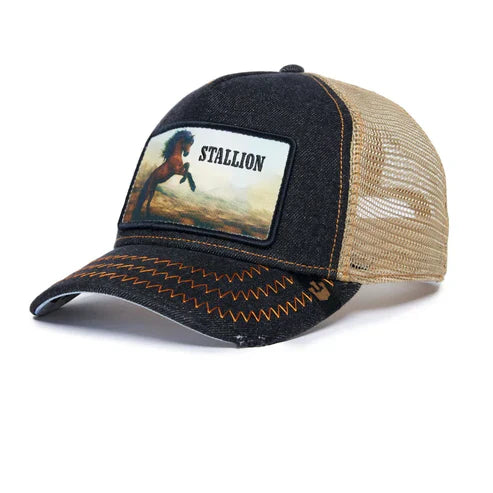 GOORIN BROS STALLION TRUCKER HAT - CHARCOAL BLACK