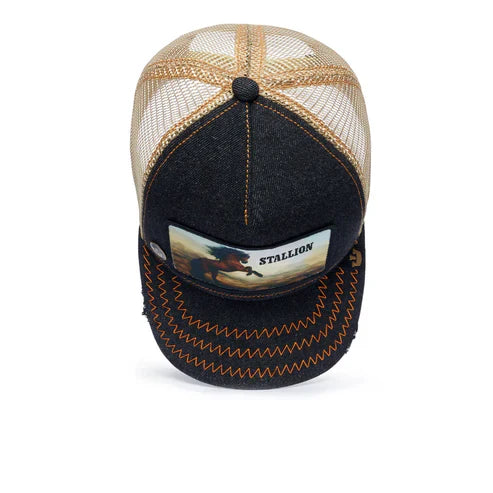 GOORIN BROS STALLION TRUCKER HAT - CHARCOAL BLACK