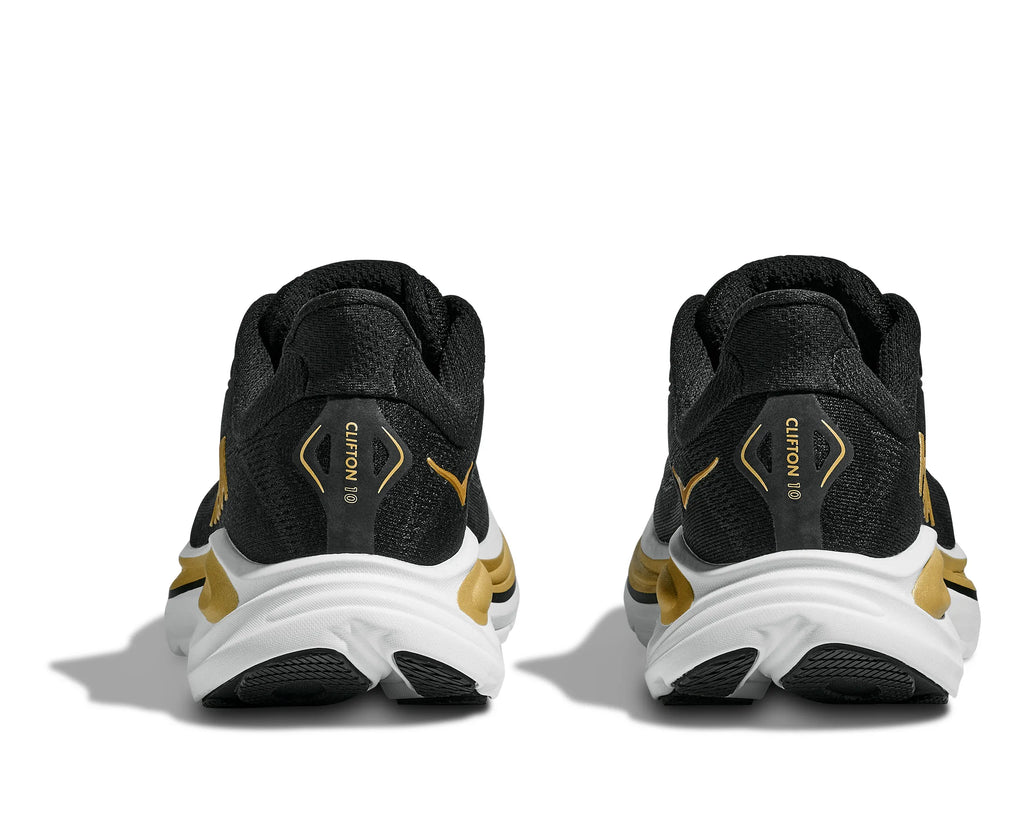 HOKA CLIFTON 10 BLACK/GOLD MUJER
