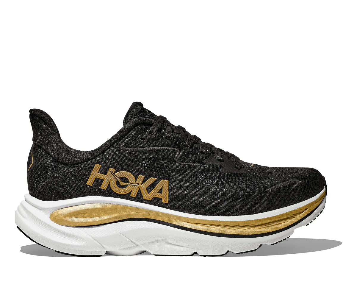 HOKA CLIFTON 10 BLACK/GOLD MUJER