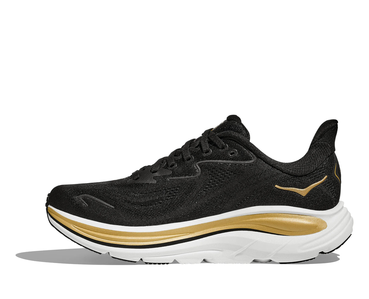 HOKA CLIFTON 10 BLACK/GOLD MUJER