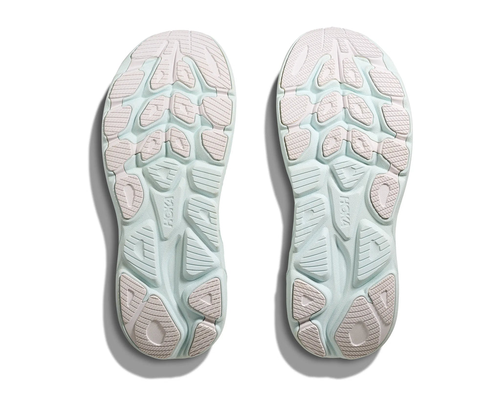 HOKA CLIFTON 10 WHITE/TURQUOISE BLUE MUJER