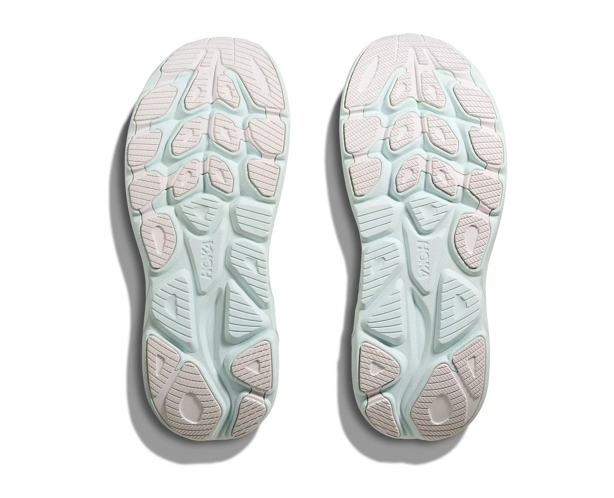 HOKA CLIFTON 10 WHITE/TURQUOISE BLUE MUJER