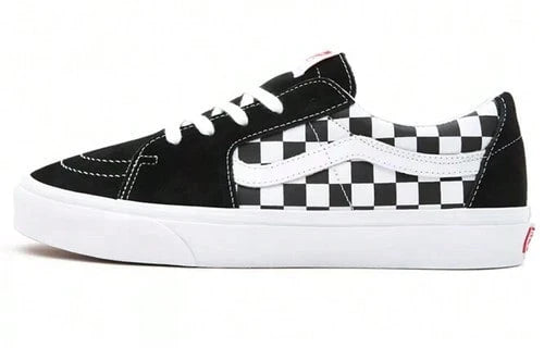 VANS SK8‑LOW "CHECKERBOARD – BLACK"