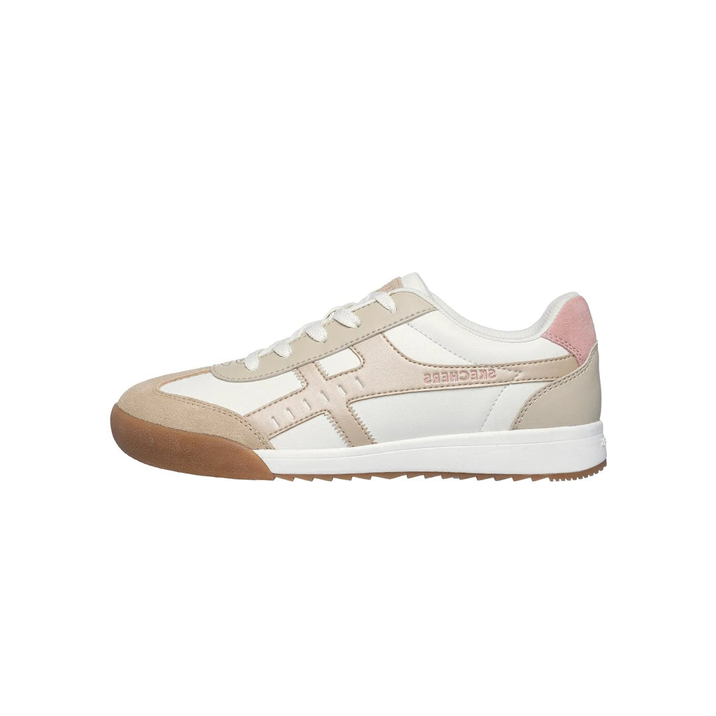 SKECHERS STREET ZINGER 2.0 (WHITE/BEIGE/PINK) MUJER