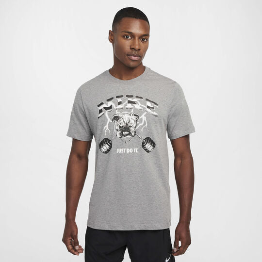 NIKE MEN'S FITNESS T-SHIRT GREY