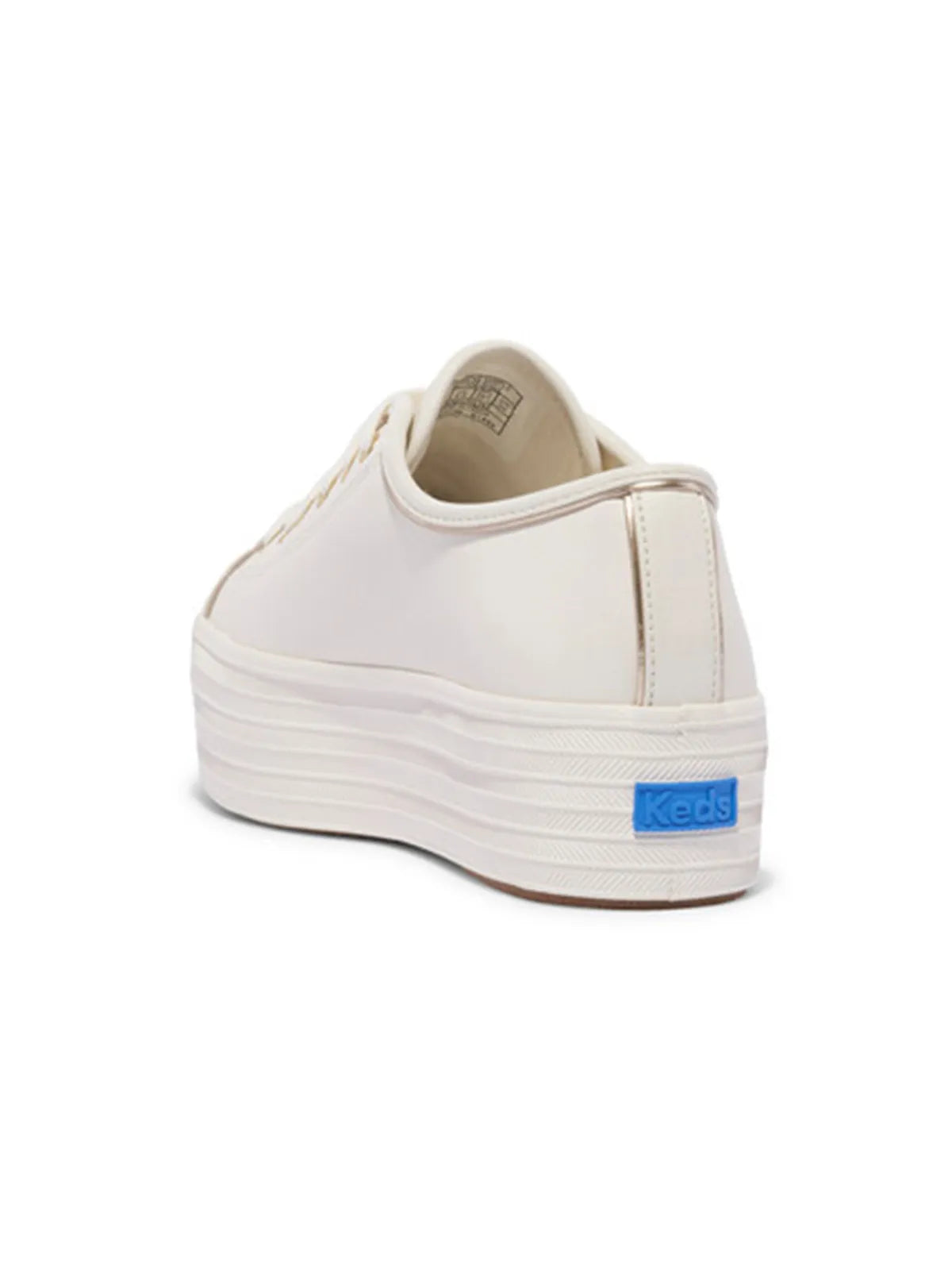 TRIPLE UP LEATHER PIPING WHITE/GOLD