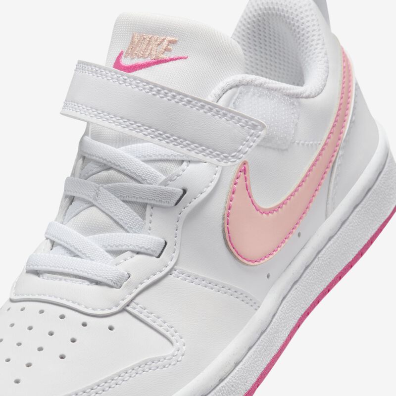 NIKE COURT BOROUGH LOW RECRAFT BPV  WHITE/PINK