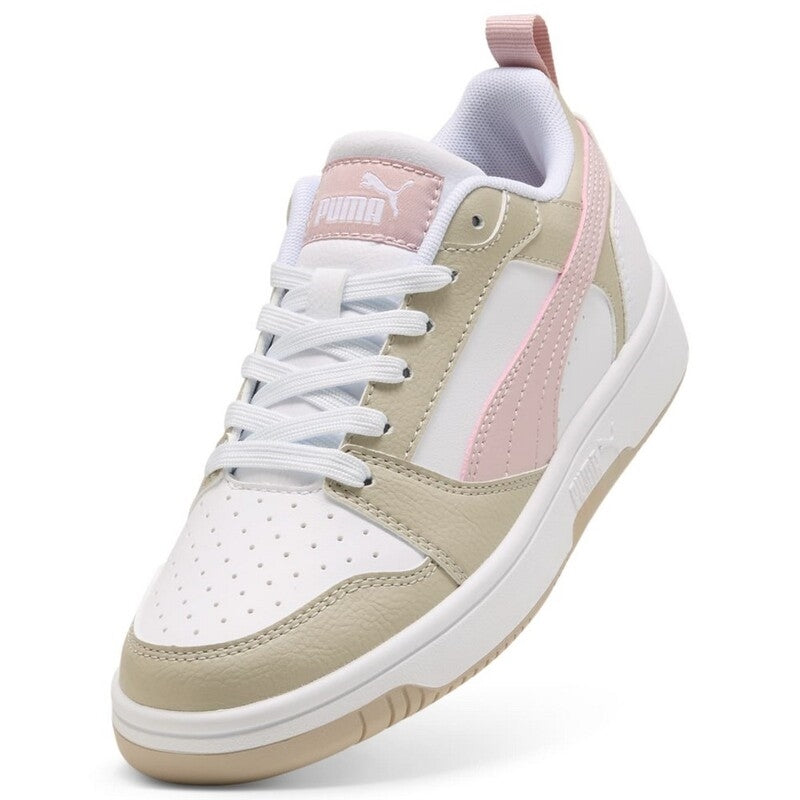 PUMA REBOUND V6 LO JR WHITEMIST-DESERT-PINK