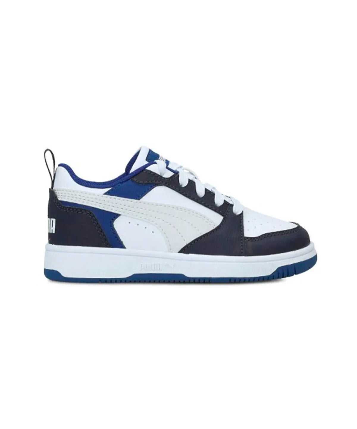 PUMA REBOUND V6 LO PS WHITE/GREY/BLK NIÑO PRE-ESCOLAR