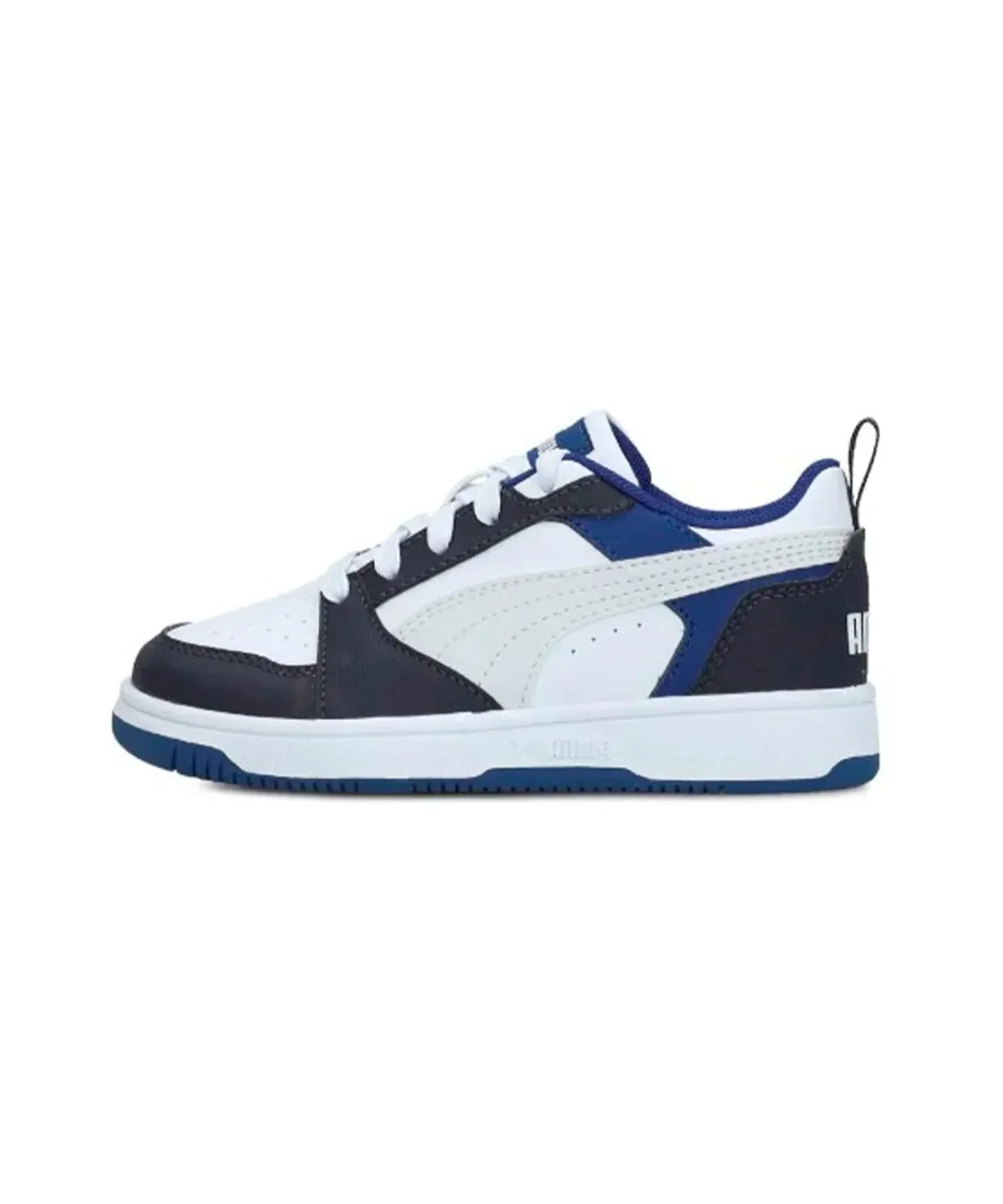 PUMA REBOUND V6 LO PS WHITE/GREY/BLK NIÑO PRE-ESCOLAR