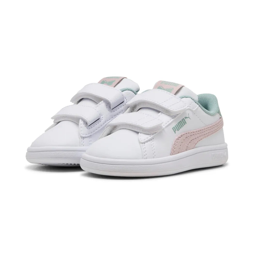 PUMA SMASH 3.0 GIRLY V INF WHITE/MAUVE MIST NIÑA INFANTE
