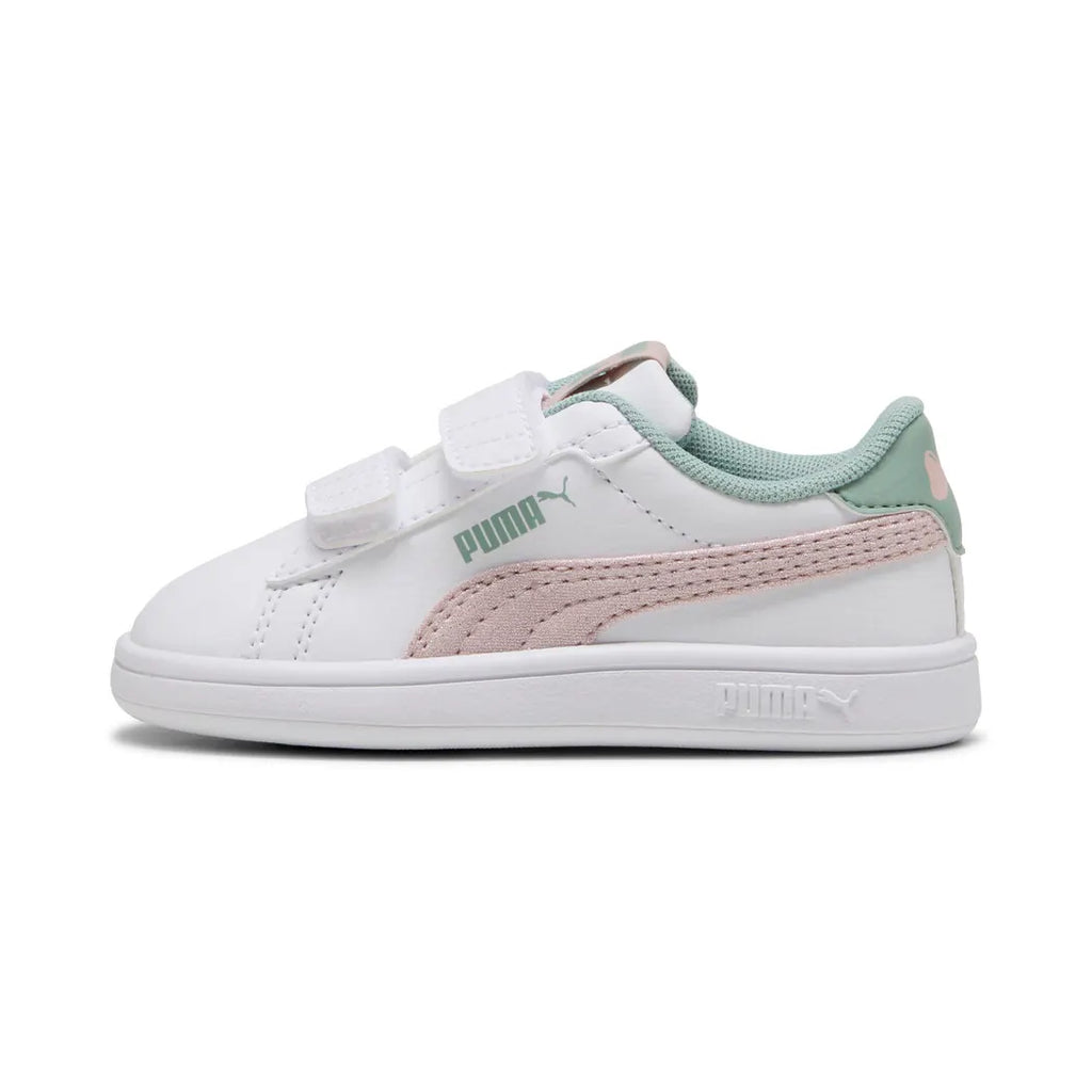 PUMA SMASH 3.0 GIRLY V INF WHITE/MAUVE MIST NIÑA INFANTE