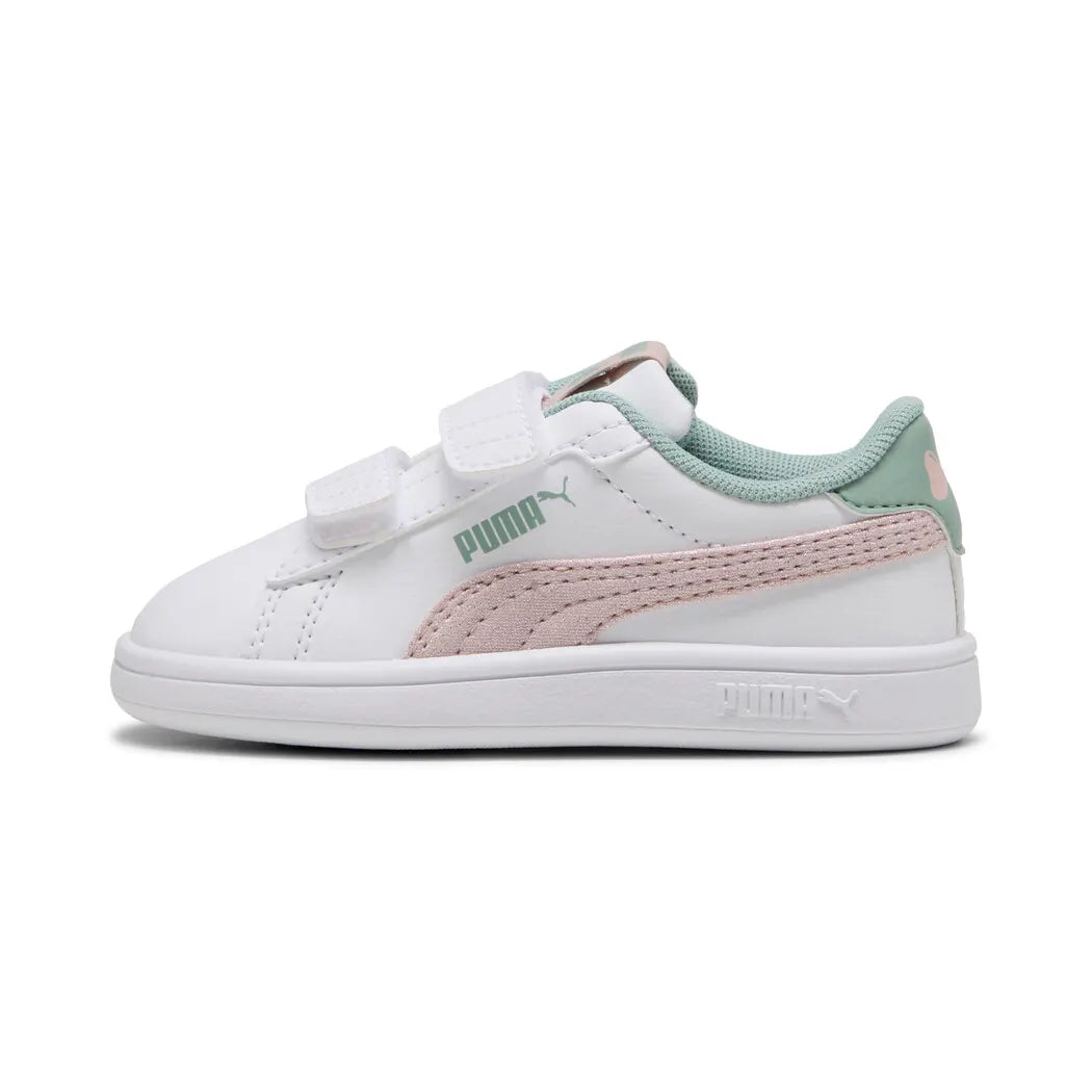 PUMA SMASH 3.0 GIRLY V INF WHITE/MAUVE MIST NIÑA INFANTE