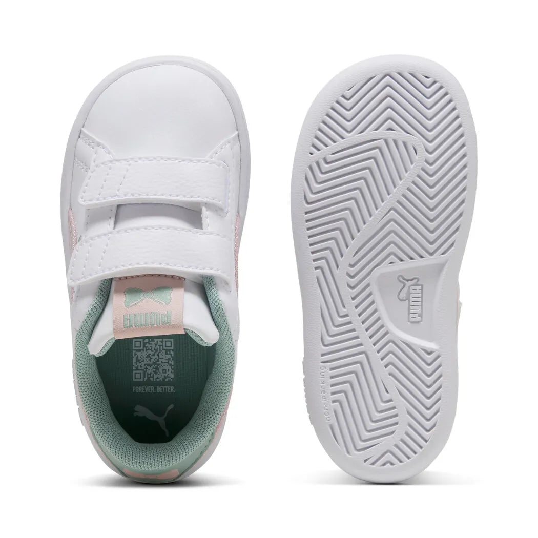 PUMA SMASH 3.0 GIRLY V INF WHITE/MAUVE MIST NIÑA INFANTE