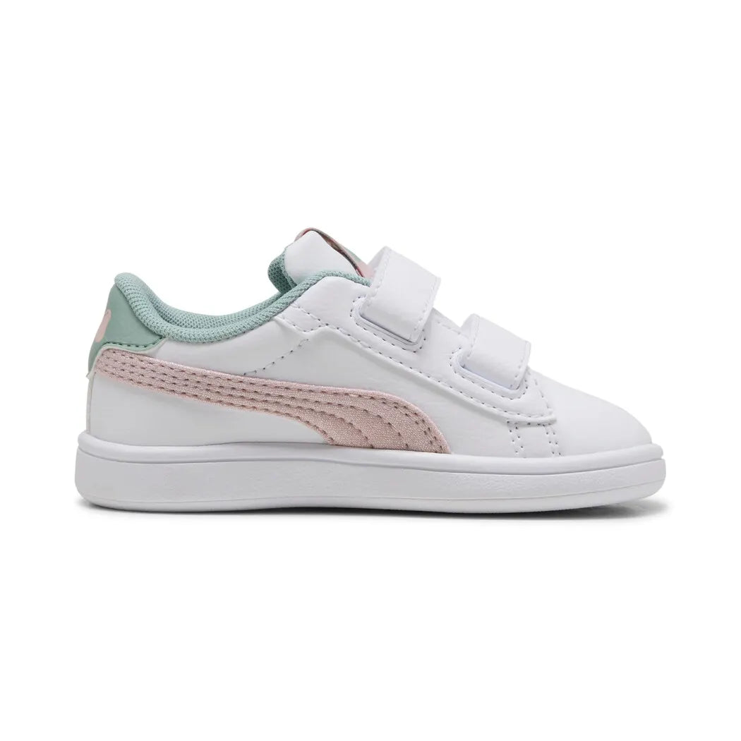 PUMA SMASH 3.0 GIRLY V INF WHITE/MAUVE MIST NIÑA INFANTE