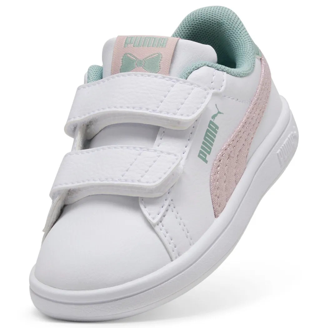 PUMA SMASH 3.0 GIRLY V INF WHITE/MAUVE MIST NIÑA INFANTE