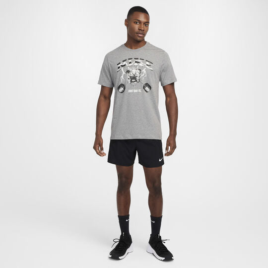 NIKE MEN'S FITNESS T-SHIRT GREY