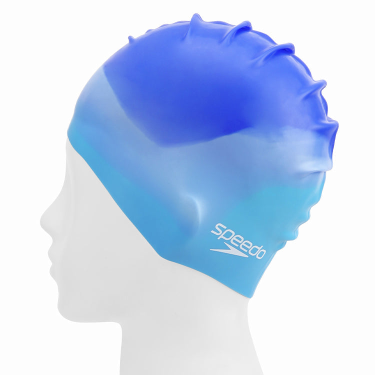 SPEEDO MULTICOLOR SILICONE SWIM CAP SKY BLUE
