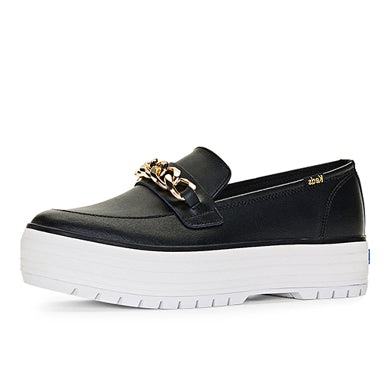 KEDS TDLL LTHR CHAIN BLK/WHT WH67436 # 6