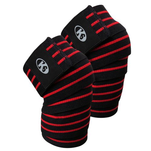 VENDAS DE COMPRESION PARA RODILLAS RED/BLACK