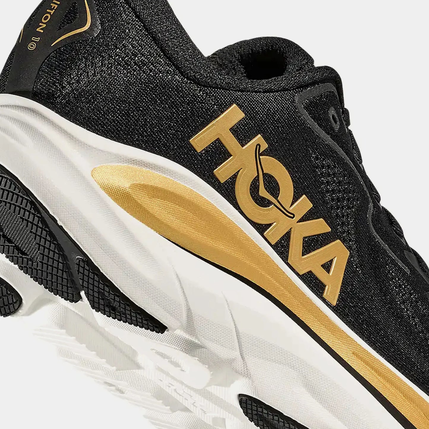 HOKA CLIFTON 10 BLACK/GOLD