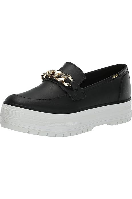KEDS TDLL LTHR CHAIN BLK/WHT WH67436 # 6