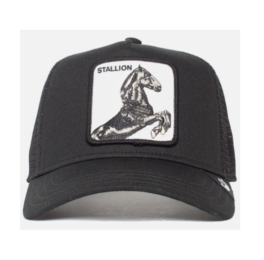 GOORIN BROS THE STALLION TRUCKER BLK/WHITE