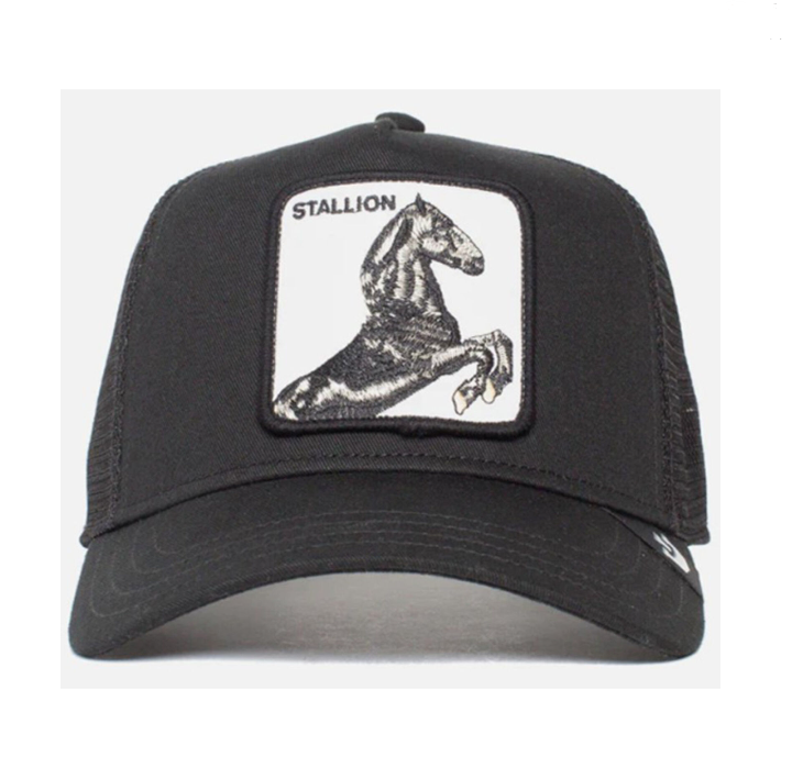 GOORIN BROS THE STALLION TRUCKER BLK/WHITE